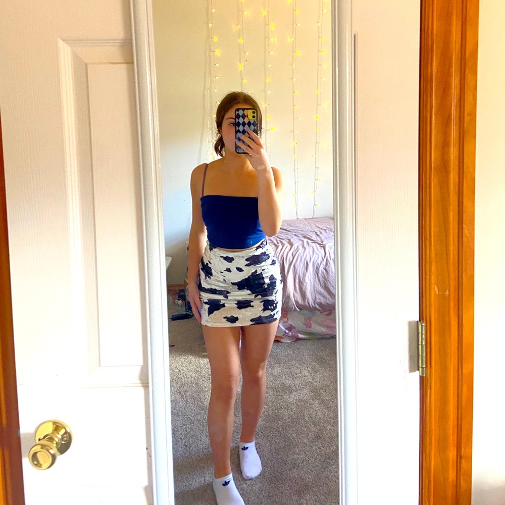 Cow Print Skirt